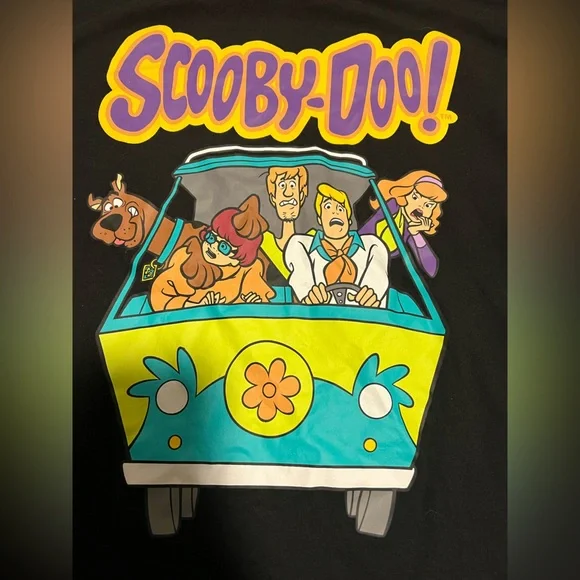 Scooby-Doo Black Graphic T-Shirt XL - Picture 2 of 4